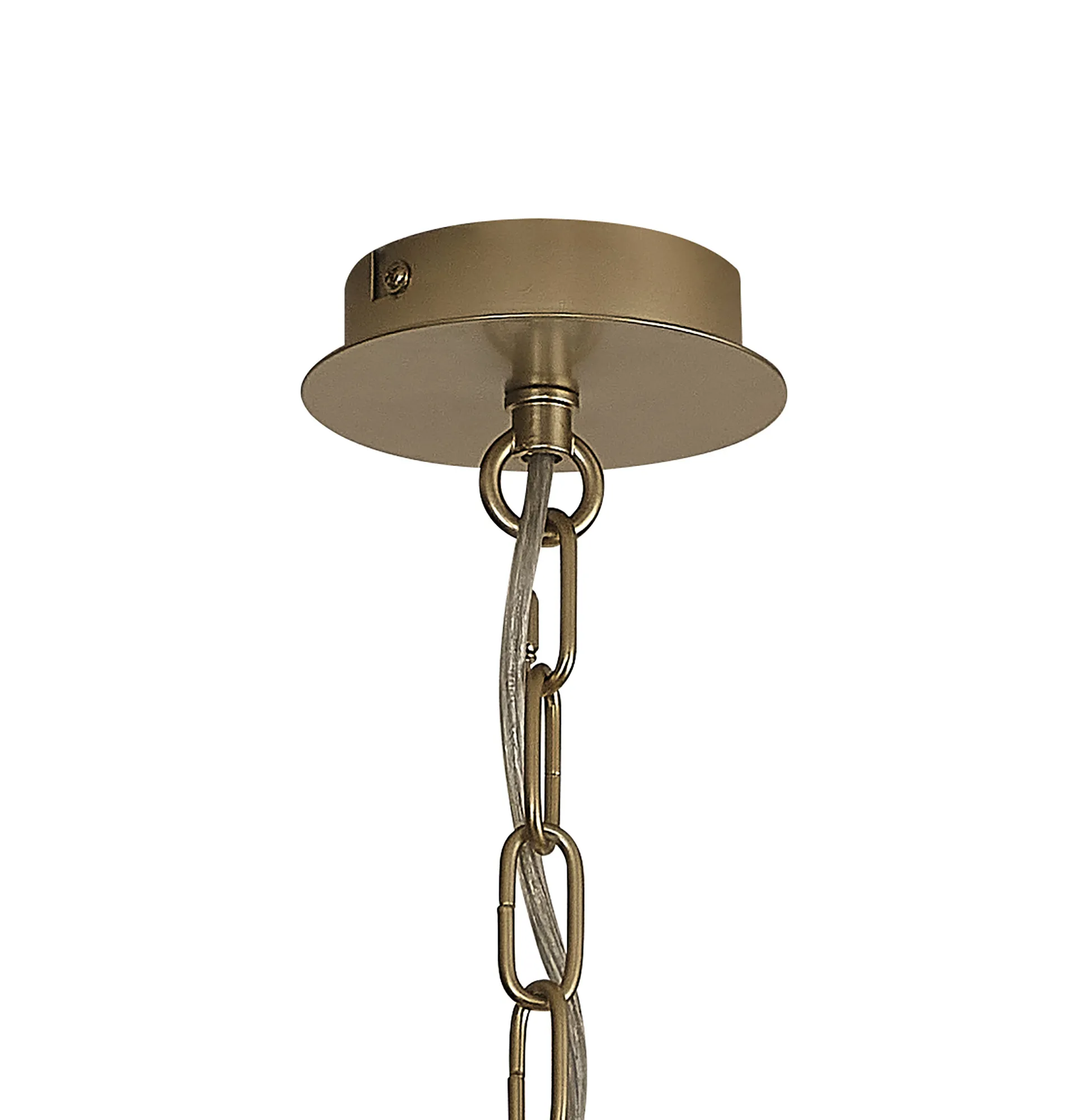 Banyan 45cm 3 Light Pendant Champagne Gold; Grey DK0966  Deco Banyan CG GR